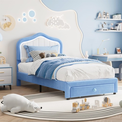 Twin size upholstered bed - twin-xl,