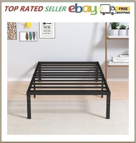 Twin metal platform bed - metal,