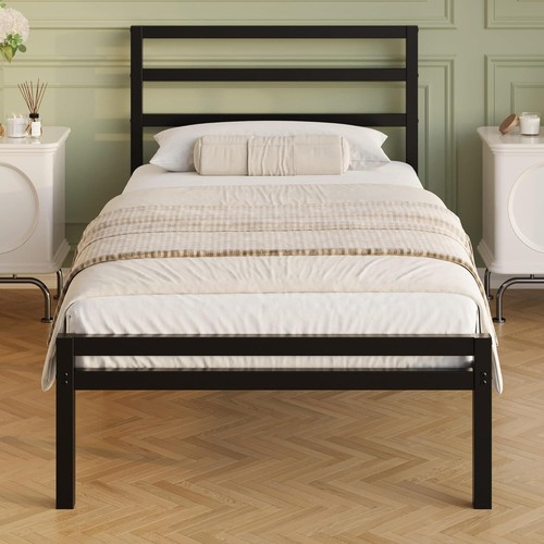 Twin bed frame with - bed,